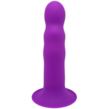 Load image into Gallery viewer, cushioned-core-suction-cup-ribbed-silicone-dildo-7-inch
