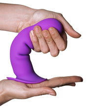Load image into Gallery viewer, cushioned-core-suction-cup-ribbed-silicone-dildo-7-inch
