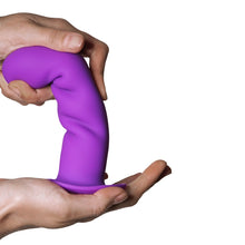 Load image into Gallery viewer, cushioned-core-suction-cup-ribbed-silicone-dildo-7-inch
