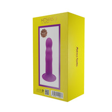 Load image into Gallery viewer, cushioned-core-suction-cup-ribbed-silicone-dildo-7-inch
