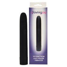 Load image into Gallery viewer, loving-joy-10-function-lady-finger-vibrator-black
