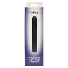 Load image into Gallery viewer, loving-joy-10-function-lady-finger-vibrator-black
