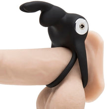 Load image into Gallery viewer, happy-rabbit-couples-stimulating-usb-rechargeable-rabbit-love-ring-black
