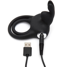Load image into Gallery viewer, happy-rabbit-couples-stimulating-usb-rechargeable-rabbit-love-ring-black
