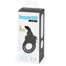 Load image into Gallery viewer, happy-rabbit-couples-stimulating-usb-rechargeable-rabbit-love-ring-black
