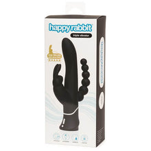 Load image into Gallery viewer, happy-rabbit-triple-curve-rechargeable-rabbit-vibrator-black
