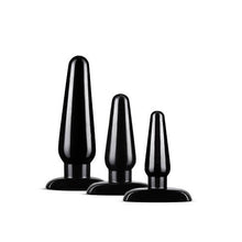 Load image into Gallery viewer, anal-adventures-basic-plug-kit-black

