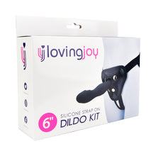 Load image into Gallery viewer, loving-joy-6-inch-silicone-strap-on-dildo-kit

