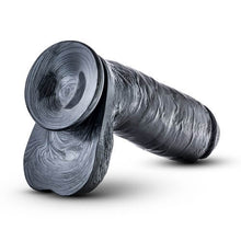 Load image into Gallery viewer, jet-raven-carbon-10-5-inch-metallic-black-realistic-dildo
