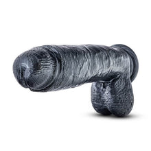 Load image into Gallery viewer, jet-raven-carbon-10-5-inch-metallic-black-realistic-dildo
