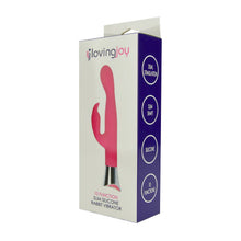Load image into Gallery viewer, loving-joy-10-function-slim-silicone-rabbit-vibrator-pink

