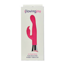 Load image into Gallery viewer, loving-joy-10-function-slim-silicone-rabbit-vibrator-pink
