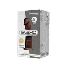 Load image into Gallery viewer, 6-inch-realistic-silicone-dual-density-dildo-with-suction-cup-brown
