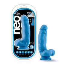 Load image into Gallery viewer, 7-inch-realistic-silicone-dual-density-girthy-dildo-with-suction-cup-and-balls-blue
