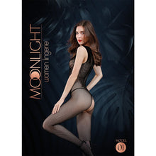 Load image into Gallery viewer, moonlight-open-crotch-lace-bodystocking-black-one-size
