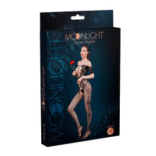 Load image into Gallery viewer, moonlight-criss-cross-cut-out-crotchless-floral-bodystocking-black-one-size
