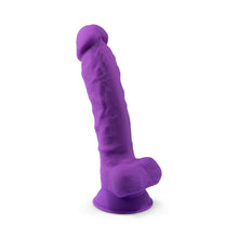 Load image into Gallery viewer, silexd-7-inch-realistic-silicone-dual-density-dildo-with-suction-cup-and-balls-purple-copy
