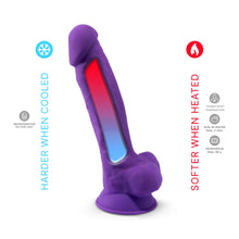 Load image into Gallery viewer, silexd-7-inch-realistic-silicone-dual-density-dildo-with-suction-cup-and-balls-purple-copy
