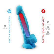 Load image into Gallery viewer, silexd-7-inch-realistic-silicone-dual-density-dildo-with-suction-cup-and-balls-blue

