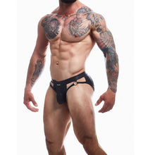 Load image into Gallery viewer, c4m-dungeon-black-leatherette-jockstrap-extra-large
