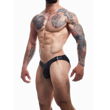 Load image into Gallery viewer, c4m-boost-black-leatherette-bikini-brief-medium
