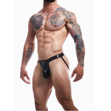 Load image into Gallery viewer, c4m-ergonomic-black-leatherette-jockstrap-extra-large
