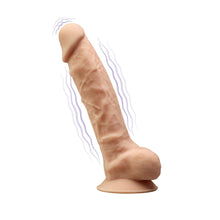 Load image into Gallery viewer, silexd-8-inch-realistic-vibrating-silicone-dual-density-dildo-with-suction-cup-with-balls
