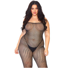 Load image into Gallery viewer, leg-avenue-seamless-crochet-bodystocking-plus-size
