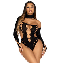 Load image into Gallery viewer, leg-avenue-cut-out-bodysuit-with-thong-back
