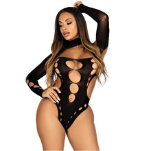 Load image into Gallery viewer, leg-avenue-cut-out-bodysuit-with-thong-back
