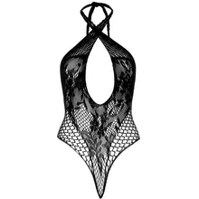 Load image into Gallery viewer, leg-avenue-lace-and-net-halter-teddy
