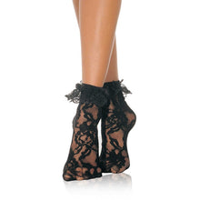 Load image into Gallery viewer, leg-avenue-lace-ankle-socks-with-ruffle-trim

