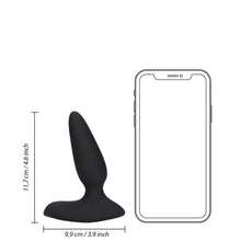 Load image into Gallery viewer, smooth-vibrating-anal-plug-with-remote-control-black
