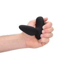 Load image into Gallery viewer, smooth-vibrating-anal-plug-with-remote-control-black
