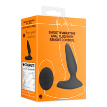 Load image into Gallery viewer, smooth-vibrating-anal-plug-with-remote-control-black

