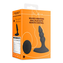 Load image into Gallery viewer, beaded-vibrating-anal-plug-with-remote-control-black
