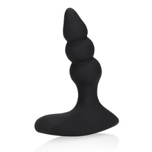 Load image into Gallery viewer, beaded-vibrating-anal-plug-with-remote-control-black
