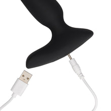 Load image into Gallery viewer, beaded-vibrating-anal-plug-with-remote-control-black
