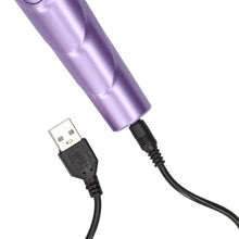Load image into Gallery viewer, rechargeable-wand-vibrator-metallic-purple
