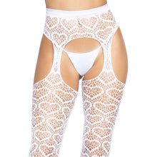 Load image into Gallery viewer, leg-avenue-heart-net-suspender-tights-white
