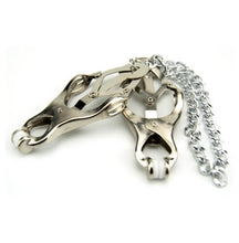 Load image into Gallery viewer, bound-to-please-squeezer-teaser-clover-nipple-clamps-with-chain
