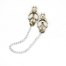 Load image into Gallery viewer, bound-to-please-squeezer-teaser-clover-nipple-clamps-with-chain
