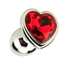 Load image into Gallery viewer, precious-metals-limited-edition-heart-shaped-anal-plugs-silver
