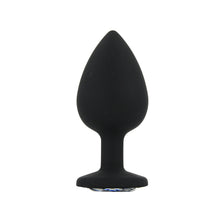 Load image into Gallery viewer, toosh-silicone-butt-plug-black-set-of-3-clear-stone
