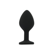 Load image into Gallery viewer, toosh-silicone-butt-plug-black-set-of-3-clear-stone
